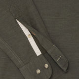 Hackett tailored fit flannel trimmed shirt In Green