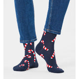 Happy Socks Candy Cane Sock In Navy