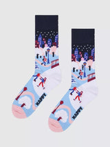 Happy Socks Ice Skating In The City Socks In Light Blue