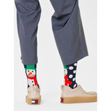 Happy Socks Jumbo Snowman Socks In Navy