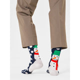 Happy Socks Jumbo Snowman Socks In Navy