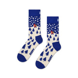 Happy Socks Santa On The Way Sock In Blue One SIze