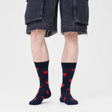 Happy Socks Heart Socks In Navy