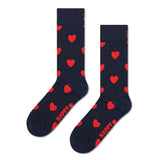 Happy Socks Heart Socks In Navy