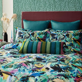 Harlequin Dance of Adornment Duvet Cover in Wilderness