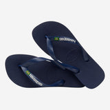 Havaianas Brasil Logo In Navy Mens