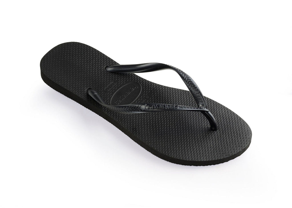 Havaianas Slim Fit Flip Flops Black Elys Wimbledon