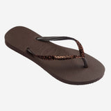Havaianas Slim In Glitter II Dark Brown