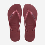 Havaianas Slim Logo Metallic In Amaranth