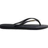 Havaianas Slim Logo Metallic In Gold/Black