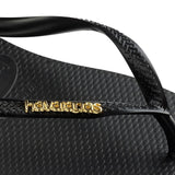 Havaianas Slim Logo Metallic In Gold/Black