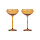 Here's How The Lou Set Of 2 Coupe Glasses In Amber