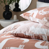 HÖEM Tuba Abstract Cotton Rich Reversible Duvet Cover Set Plaster