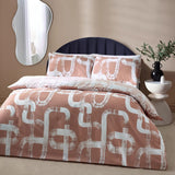 HÖEM Tuba Abstract Cotton Rich Reversible Duvet Cover Set Plaster