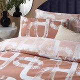 HÖEM Tuba Abstract Cotton Rich Reversible Duvet Cover Set Plaster