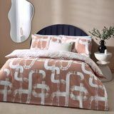 HÖEM Tuba Abstract Cotton Rich Reversible Duvet Cover Set Plaster