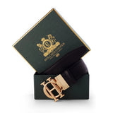 Holland Cooper Abbot Leather Belt In Black/tan