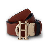 Holland Cooper Abbot Leather Belt In Black/tan