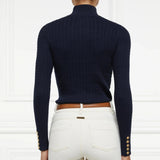 Holland Cooper Ava Half Zip Knit in Ink Navy