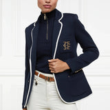 Holland Cooper Ava Half Zip Knit in Ink Navy
