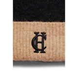 Holland Cooper Chelsea Bobble Hat In Black Beige