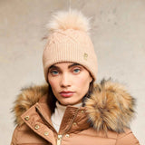 Holland Cooper Cortina Bobble Hat In Camel Champagne