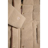Holland Cooper Crawford Padded Jacket In Natural Borg