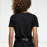 Holland Cooper Diamante Vee Neck Tee