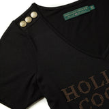 Holland Cooper Diamante Vee Neck Tee