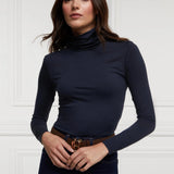 Holland Cooper Essential Roll Neck Ink in Navy
