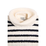 Holland Cooper Frances Cowl Neck Knit In Natural Stripe