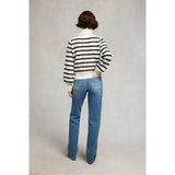 Holland Cooper Frances Cowl Neck Knit In Natural Stripe