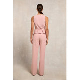Holland Cooper Hampton Waistcoat in Pink Linen