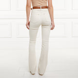 Holland Cooper High Rise Flared Jean Oatmeal