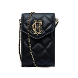 Holland Cooper Knightsbridge Phone Pouch Black Quilted