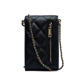 Holland Cooper Knightsbridge Phone Pouch Black Quilted