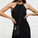 Holland Cooper Knightsbridge Phone Pouch Black Quilted