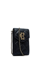 Holland Cooper Knightsbridge Phone Pouch Black Quilted