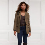 Holland Cooper Long Sleeve V-Neck Tee in Coffee