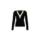 Holland Cooper Macy Knitted Top in Black
