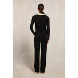 Holland Cooper Macy Knitted Top in Black