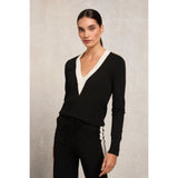 Holland Cooper Macy Knitted Top in Black