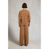 Holland Cooper Maria Crew Neck Knit In Caramel