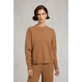 Holland Cooper Maria Crew Neck Knit In Caramel
