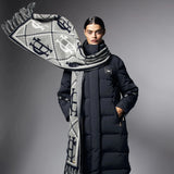 Holland Cooper Monogram Scarf Grey Marl in Grey