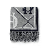 Holland Cooper Monogram Scarf Grey Marl in Grey