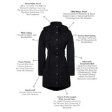 Holland Cooper Rosedale Waterproof Parka In Black