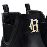 Holland Cooper Rubber Chelsea Boot In Black