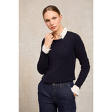 Holland Cooper Sarah Crew Neck Knit In Ink Navy