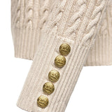 Holland Cooper Seattle Cable Crew Knit in Oatmeal